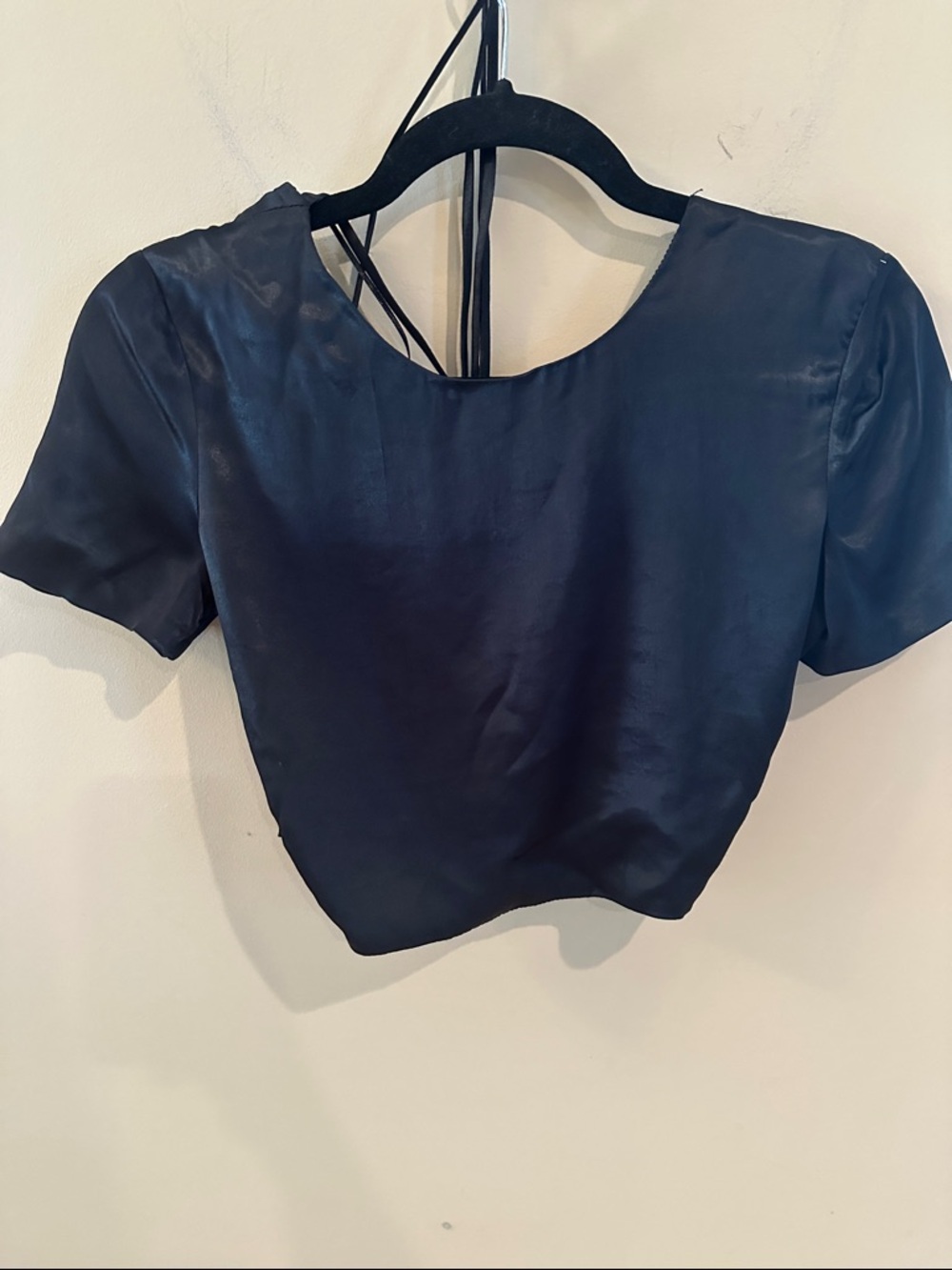 Zara open back dating crop top